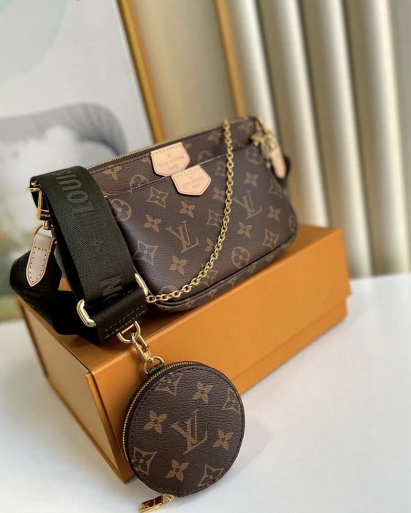 Torebka listonoszka Louis Vuitton Multi Pochette 3w1 monogram khaki