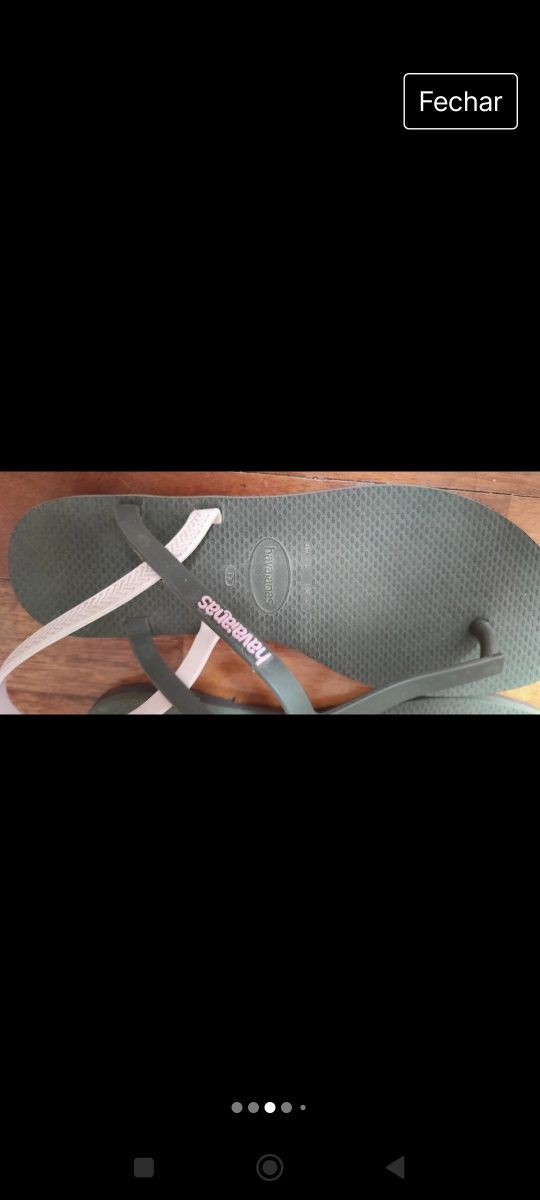 Sandálias Havaianas verdes n. 39 EU