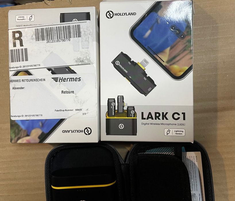 Бездротовий мікрофон Hollyland Lark C1 Duo, lark M1 лайтінг