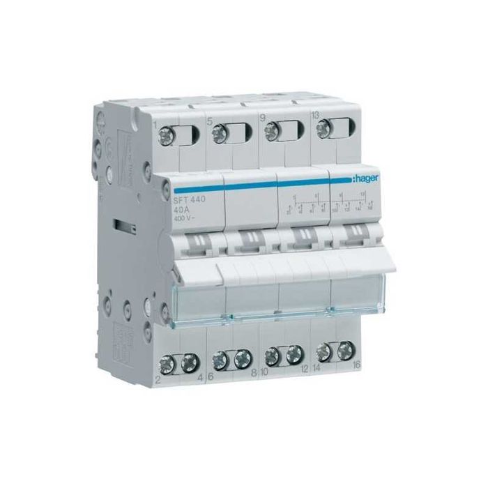 Перемикач I-0-II трипозиційний 2-х полюсний, 40 А, SFT240 Hager