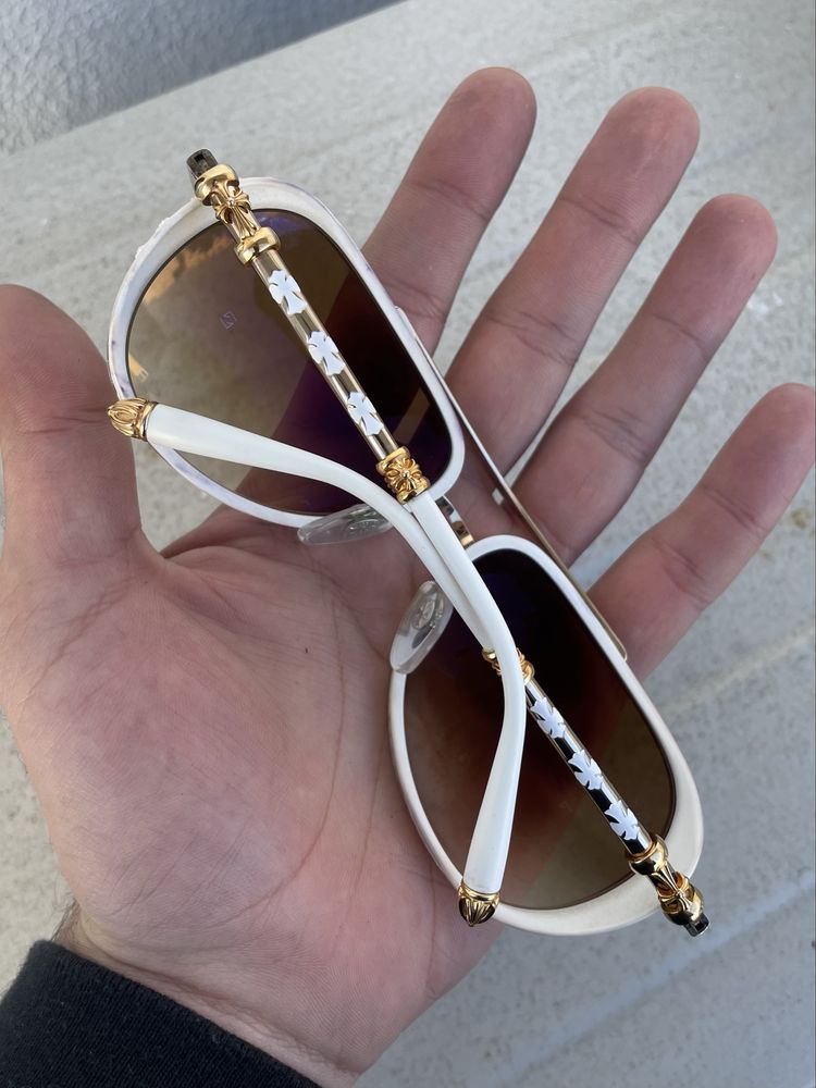 Óculos de Sol Chrome Hearts “Jackwacker” em ouro