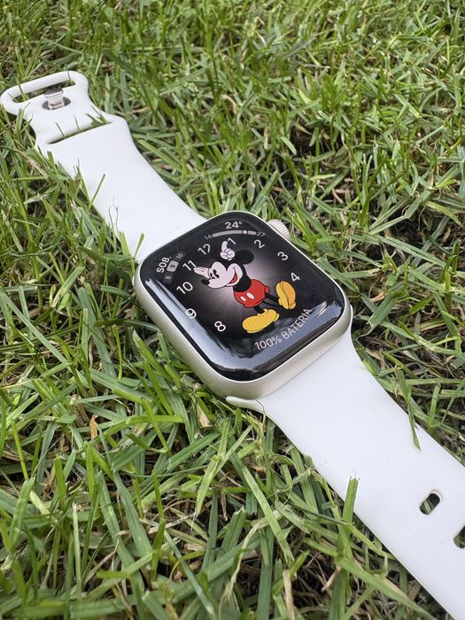 Mega zestaw Apple Watch Series 8 41 mm Starlight stan idealny