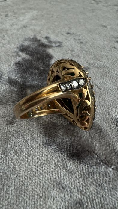 Кольцо Хюрем Султан з діамантами каблучка кільце кольцо Hurrem Sultan