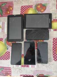 4 telemóveis e 2 tablets para arranjo ou peças