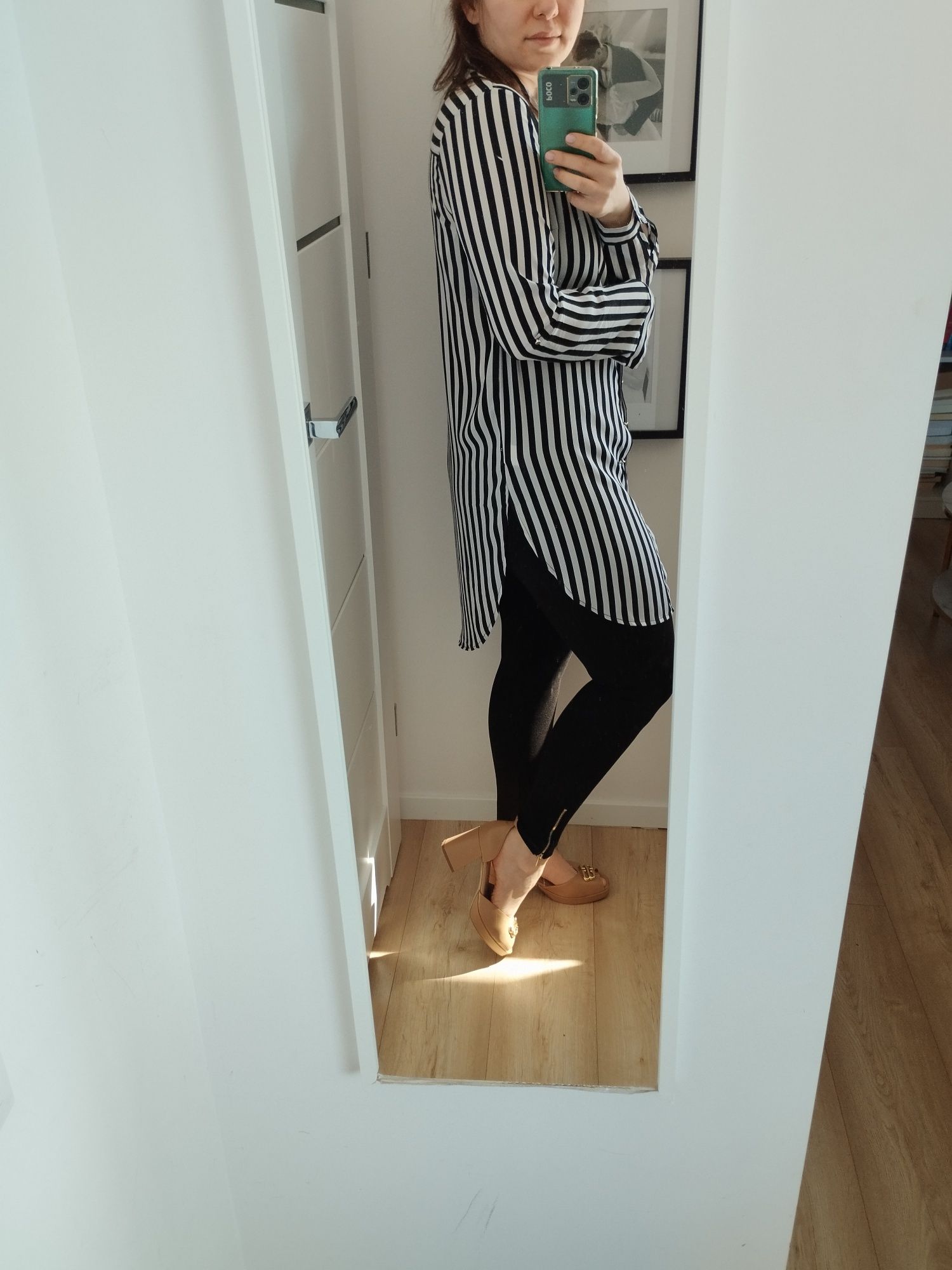 Modna koszula w paski włoska