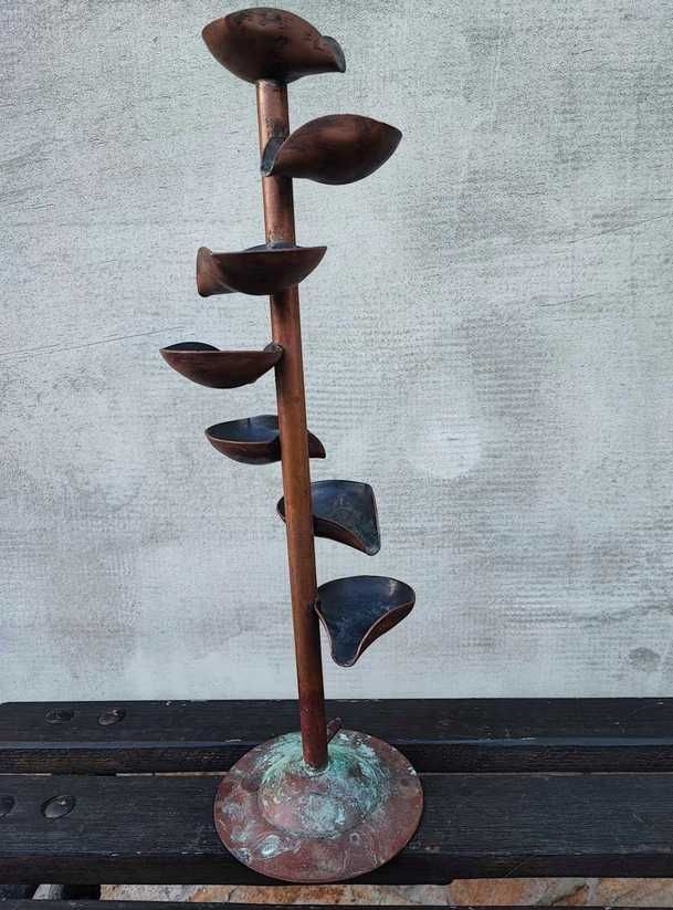 Art deco,miedziana fontanna,kaskada wodna,wys.44,5 cm.