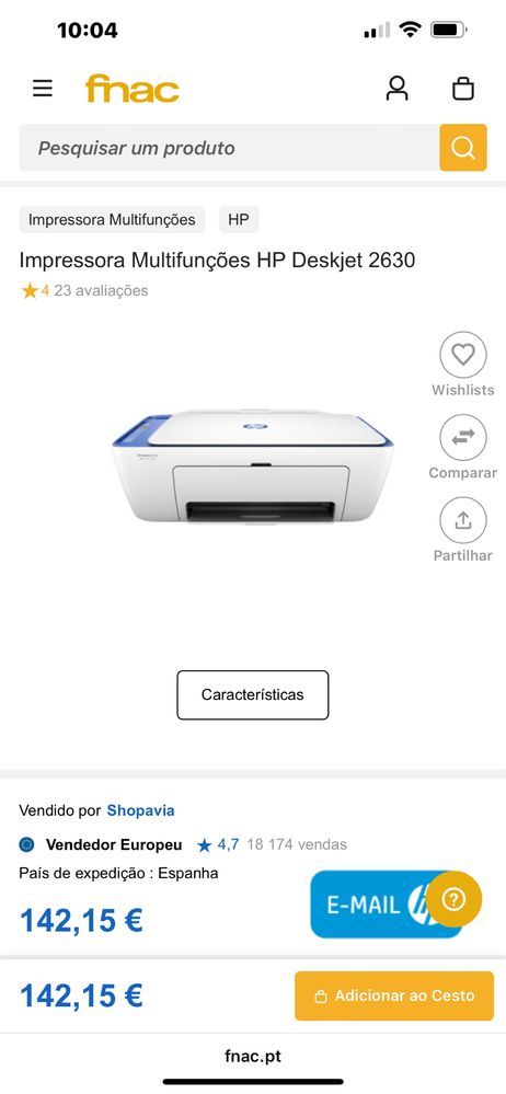 HP 2630 Deskjet Multifuncões + Tinteiro Novo HP 302