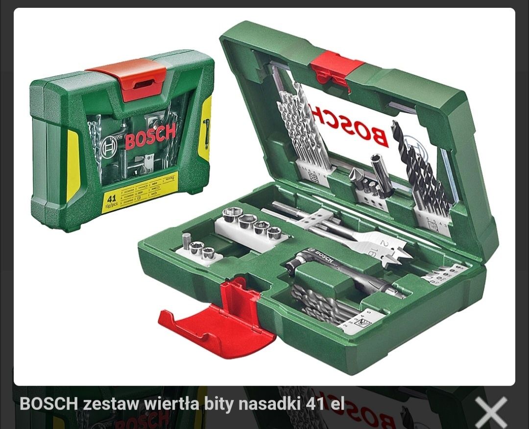 BOSCH zestaw wiertła bity nasadki 41 el