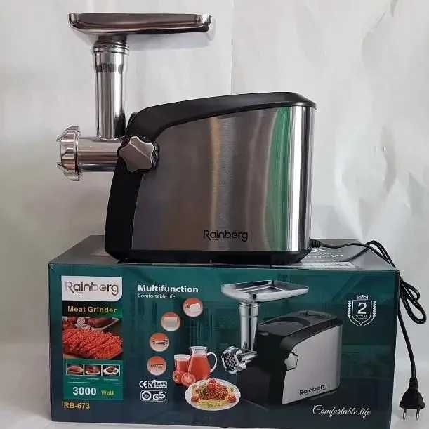 Мясорубка + соковыжималка + шинковка Rainberg RB-673 терка овощерезка