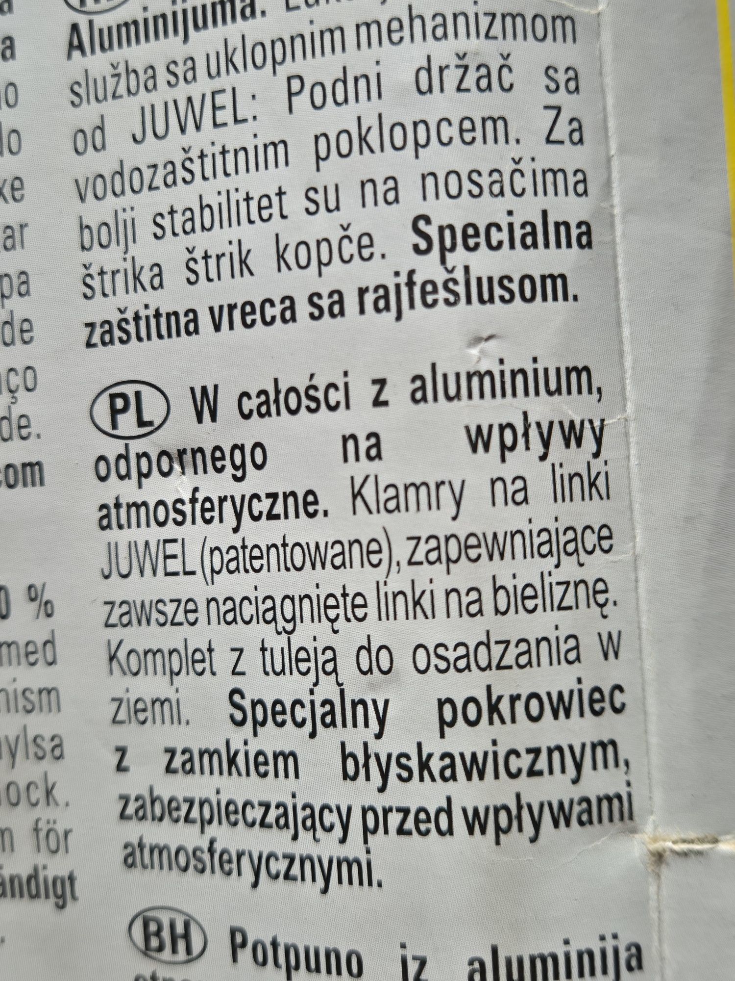Stojąca suszarka z linkami do ogrodu