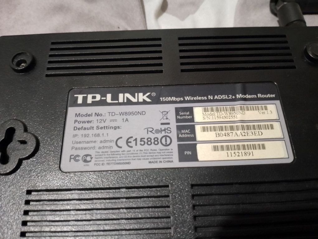 Wifi-роутер TP-LINK TD-W8950ND (150Mbps)