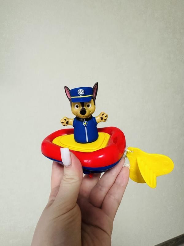 Іграшка для ванної перо paw patrol гонщик заводний човник