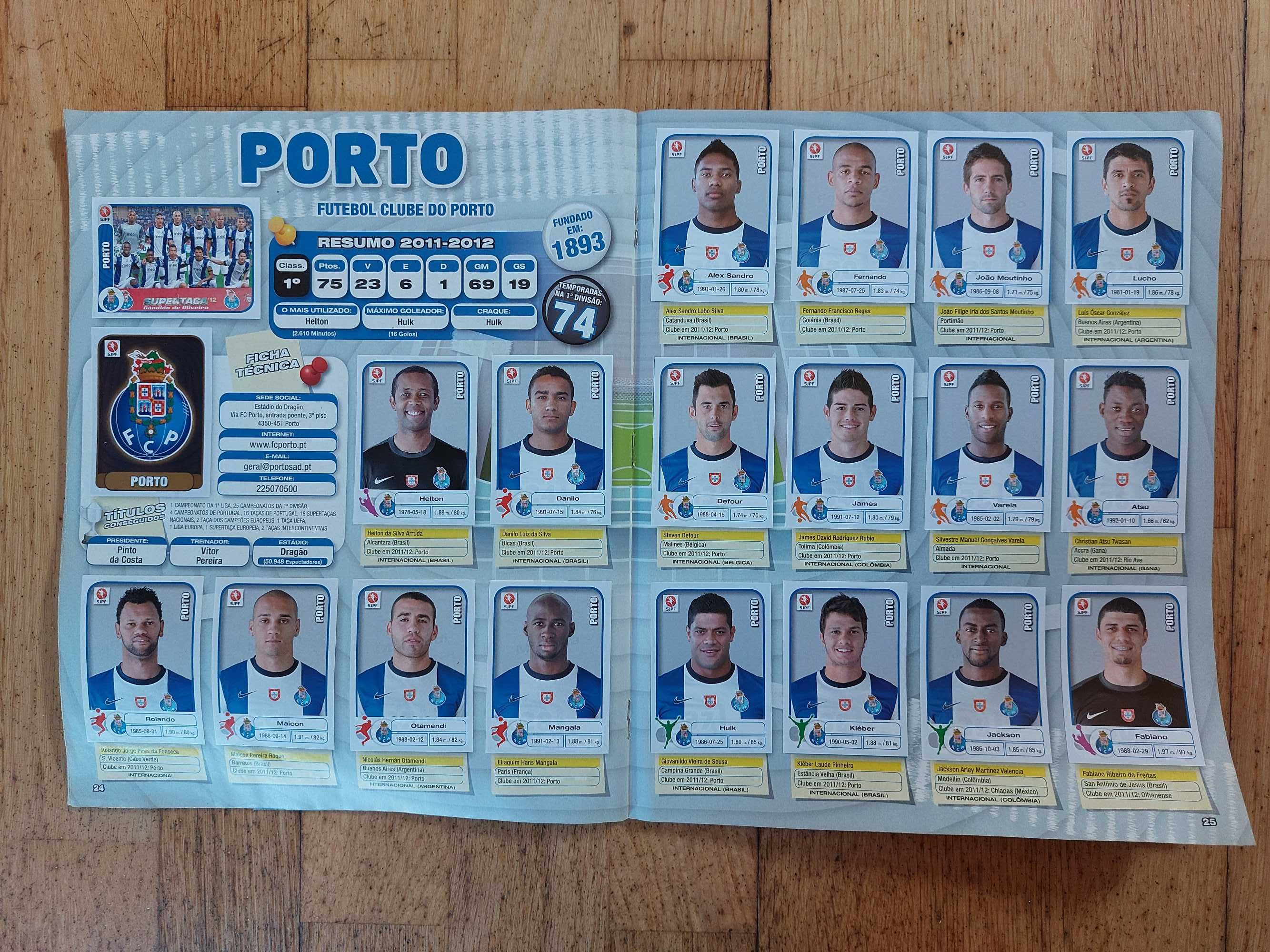 Caderneta de cromos "Futebol 2012-13" - Completa