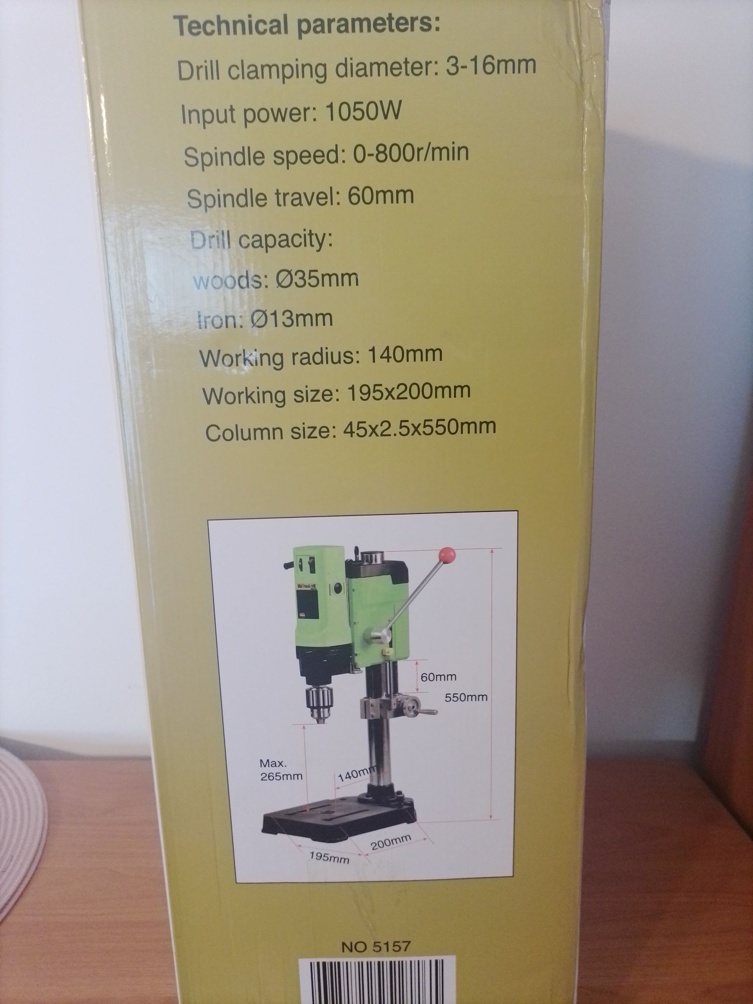 ALLSOME 1050W BG-5157 wiertarka stołowa + stół krzyżowy Imadło BG-6330