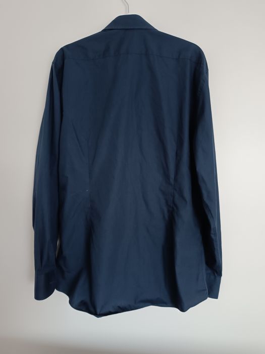 M&S Marks & Spencer granatowa koszula męska r 43 na 185 cm z długim rę