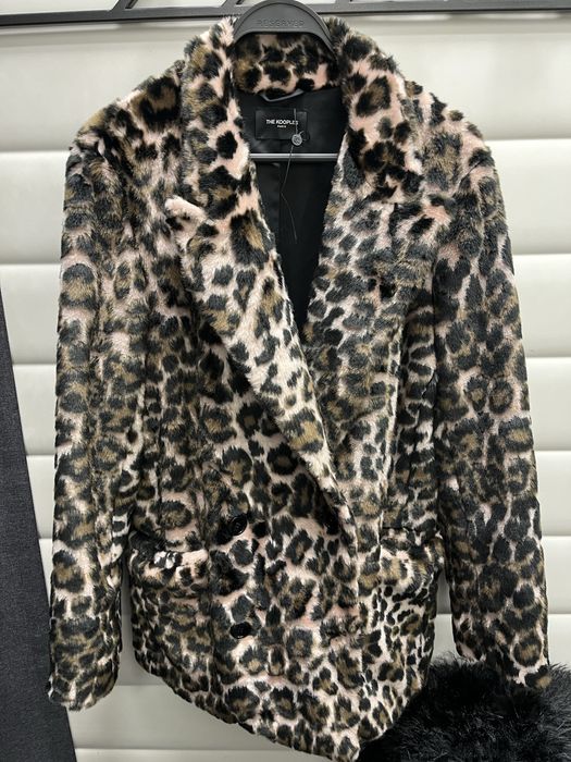 The kooples faux fur sztuczne futerko futro płaszcz S 36
