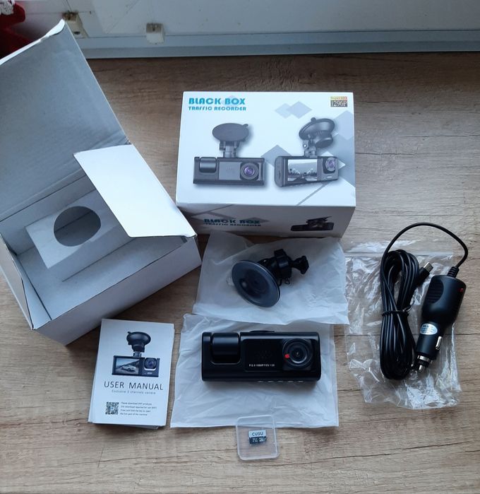 Відеореєстратор Black Box 1080P, 2 камери + карта пам'яті 32 Gb