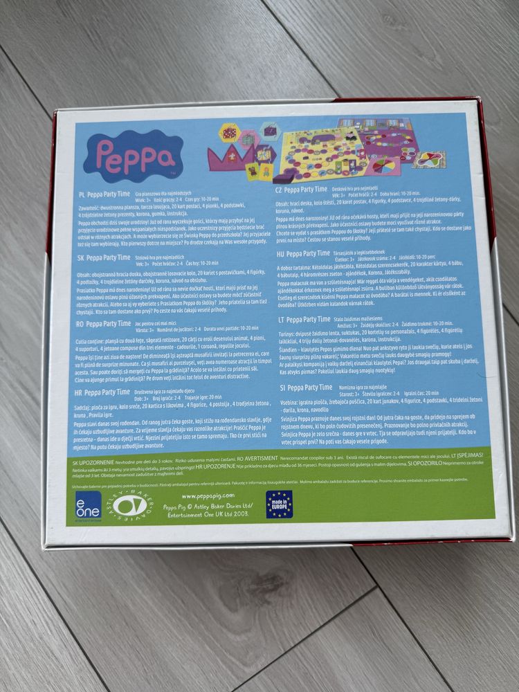 Trefl Peppa party time gra planszowa dla dzieci zabawka edukacyjna