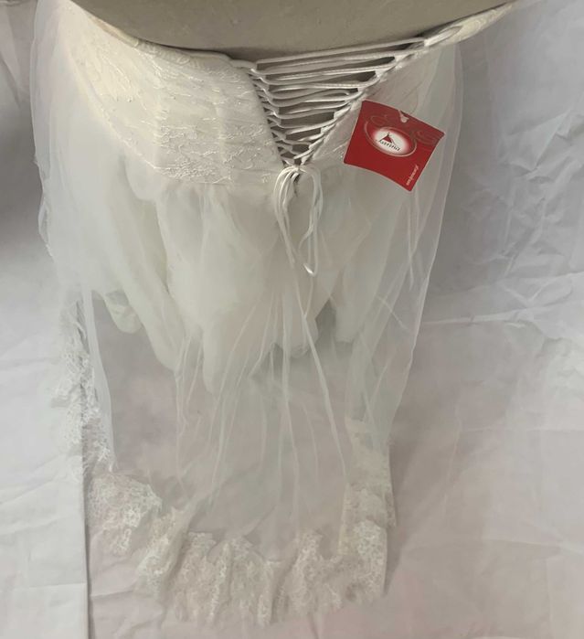 Nowa Suknia ślubna katedralny tren 38 M Księżniczka koronka francuska