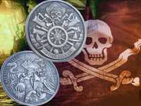 Пірат, стрібло 999, срібна монета раунд, 1 унція