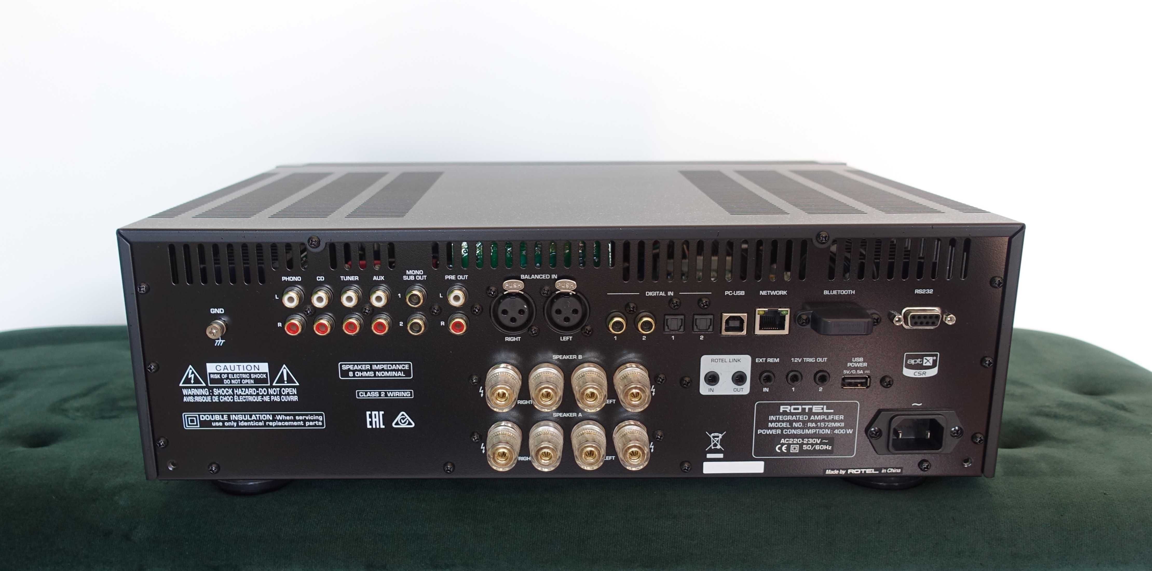 ROTEL RA-1572 MKII wzmacniacz audio, pilot, karton, kable