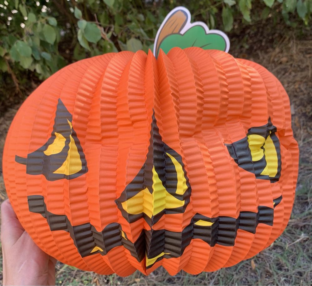 Бумажный декор тыква Halloween
