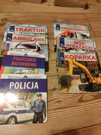 Książki z serii Poznajomy pojazdy oraz Na pomoc 7 sztuk