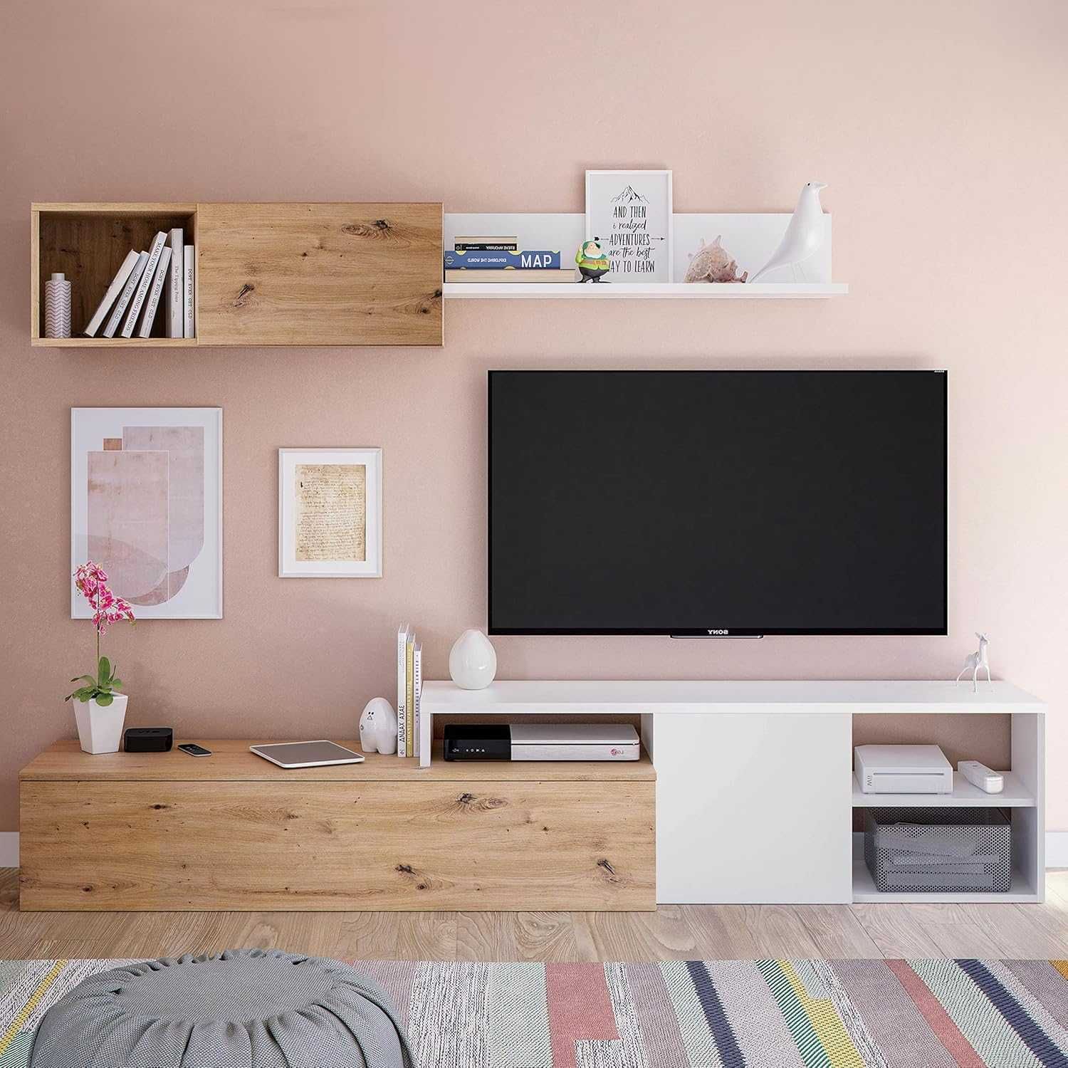 Móveis para a sala em carvalho e branco [reversíveis]NOVO ENVIO GRÁTIS