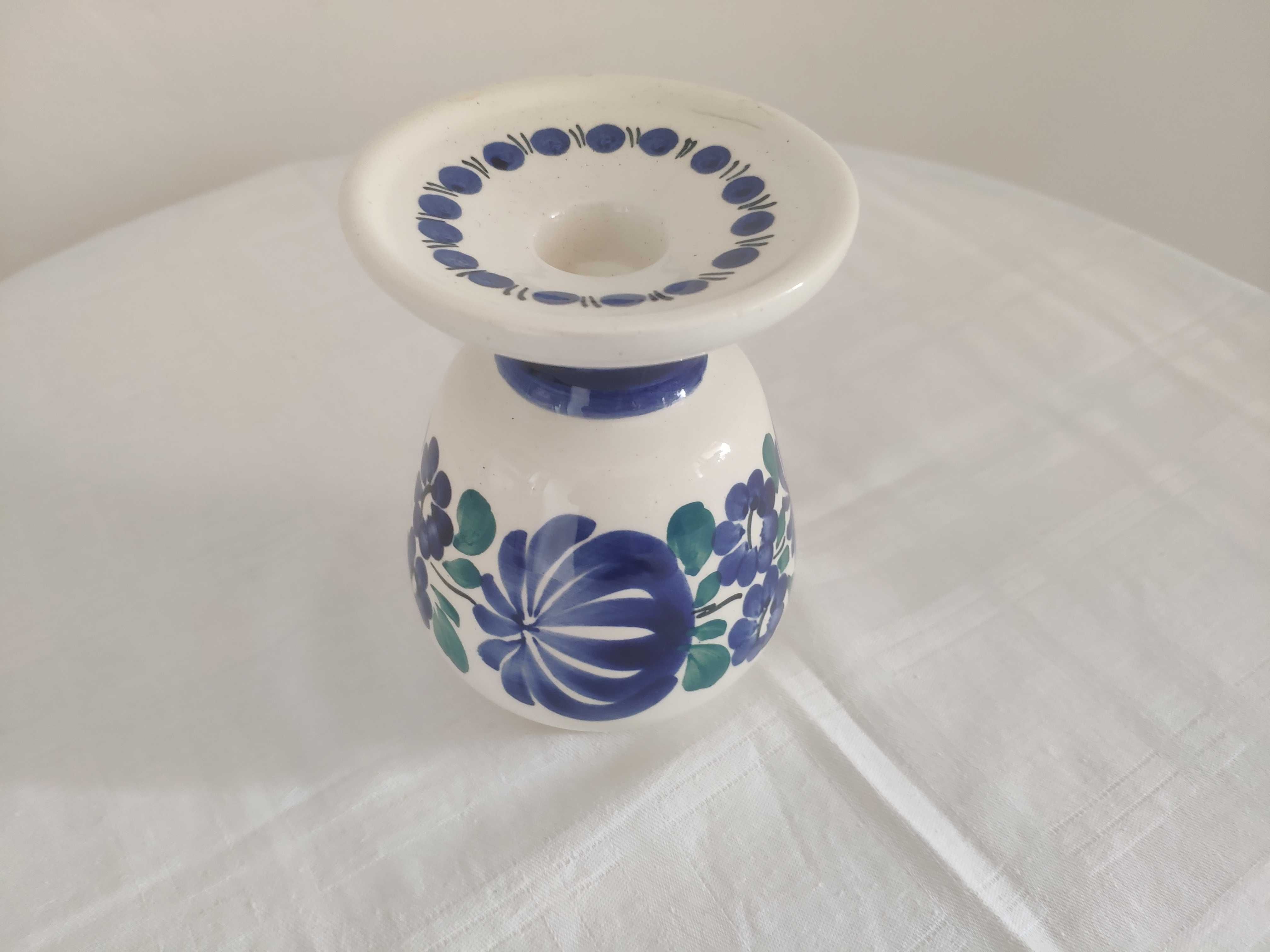 Ceramiczny świecznik ręcznie malowany
