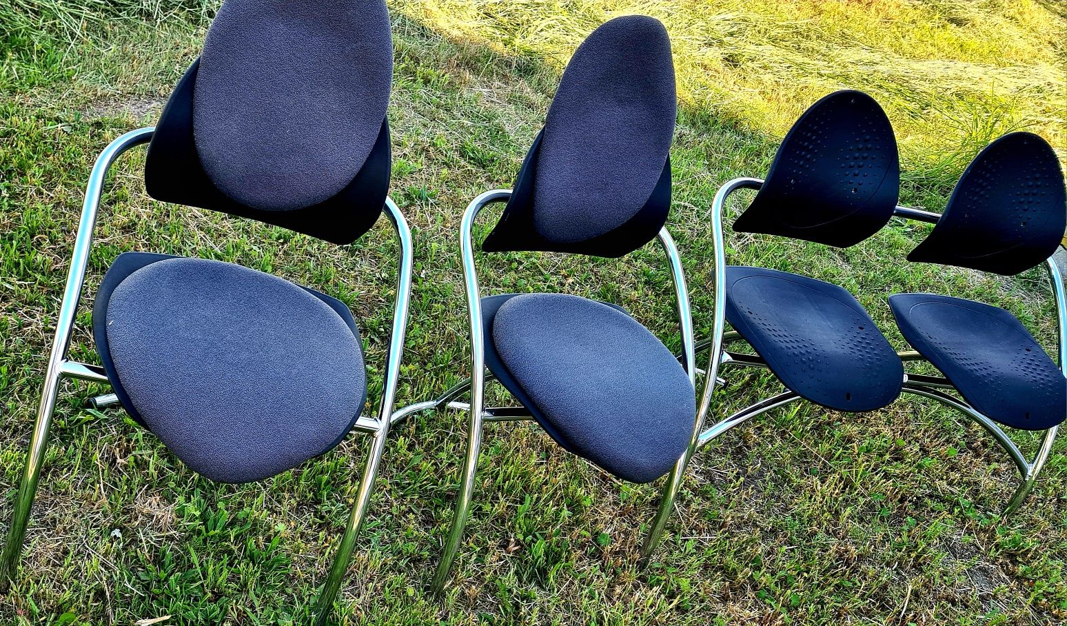 Ławki krzesła do poczekalni biura gabinetu włoskie desing Italia chrom