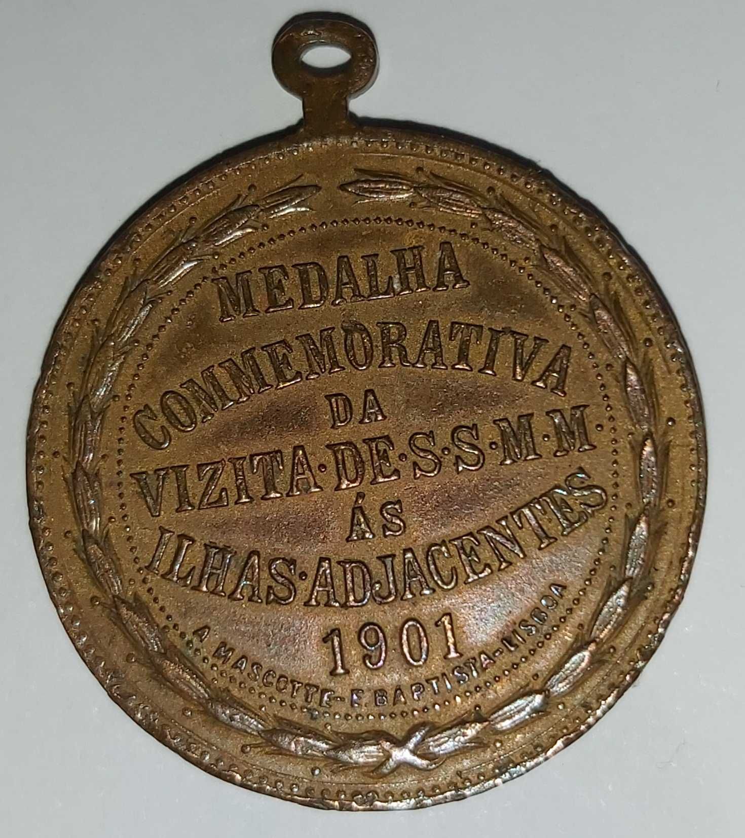 Medalha Comemorativa Visita D Carlos I e D Amelia a Madeira 1901