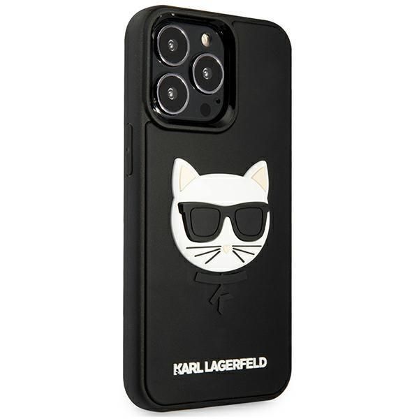 Etui Karl Lagerfeld 3D Rubber Choupette do iPhone 13 Pro Max - Czarne