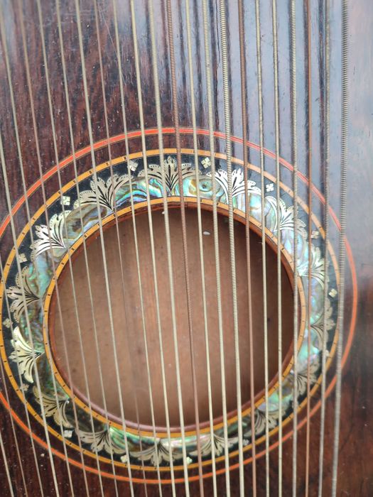 Cytra - Stary ciekawy instrument - Masa perłowa -