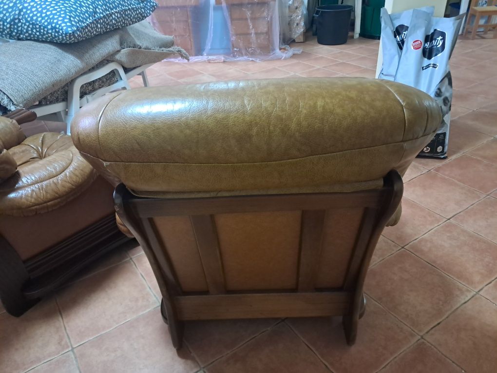 Terno de sofas em pele