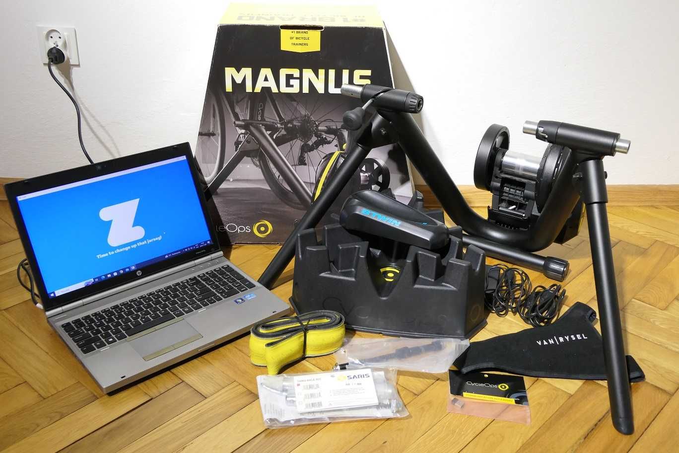 Trenażer zestaw CycleOps Magnus Saris kompletny zestaw do Rouvy Zwift