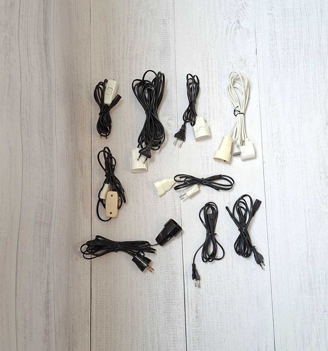 Przewód Kabel zasilający AC 2PIN Rtv TV Przedłużacz DPM 9 Elementów