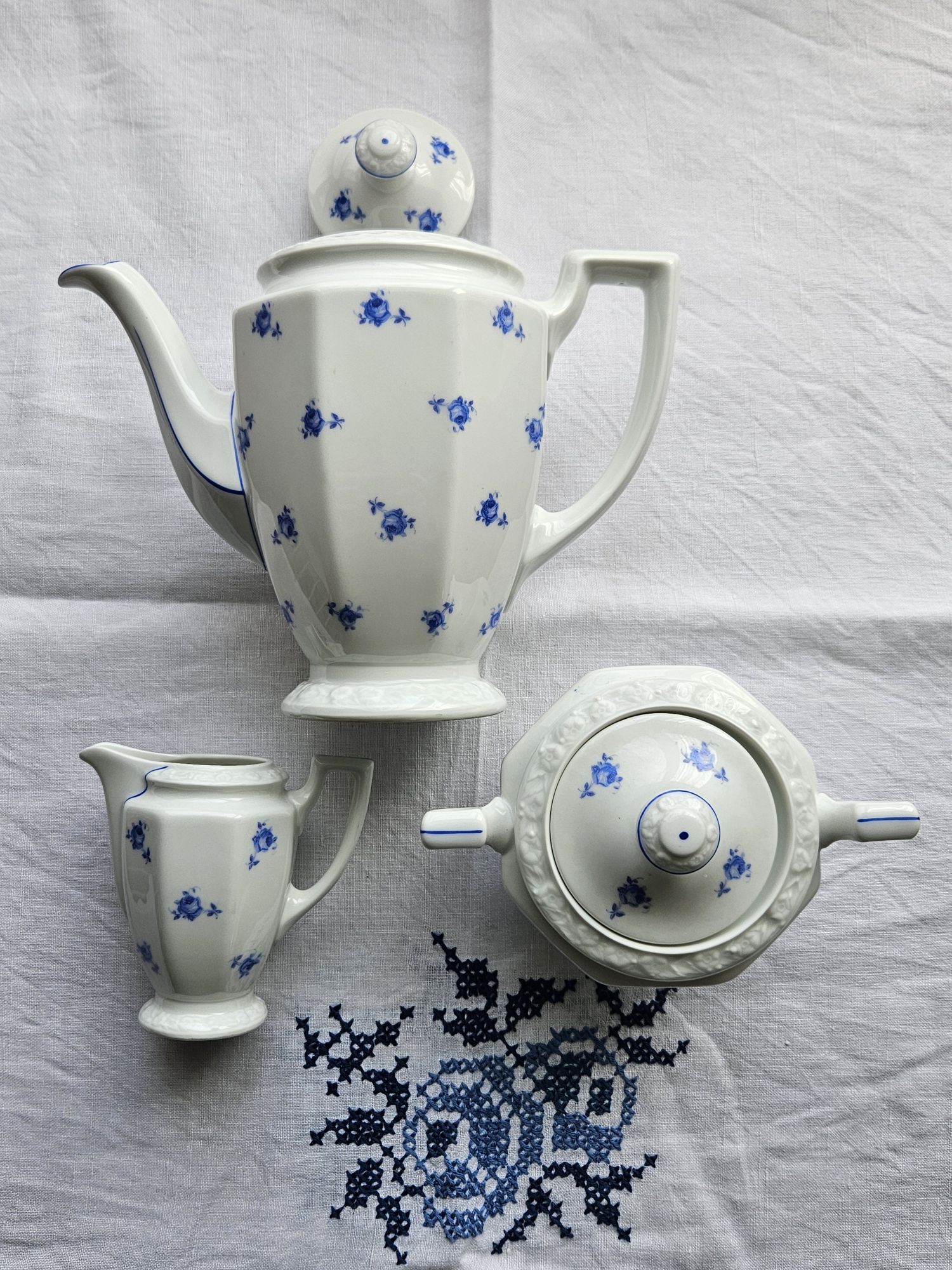 Комплект Rosenthal/ Maria. Заварник /чайник/кавник, цукорниця і молочн