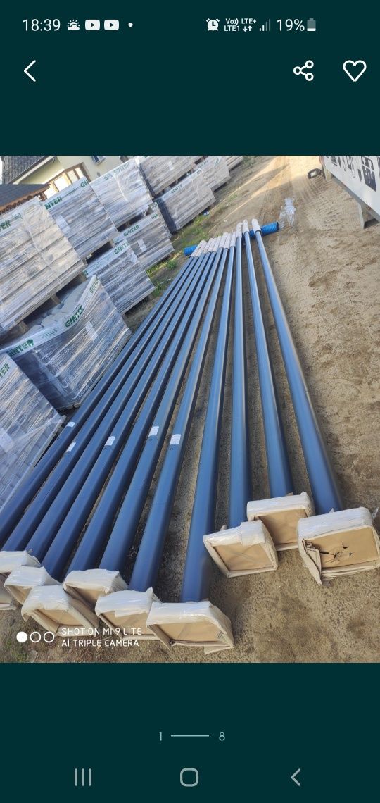 Słupy metalowe ocynkowane