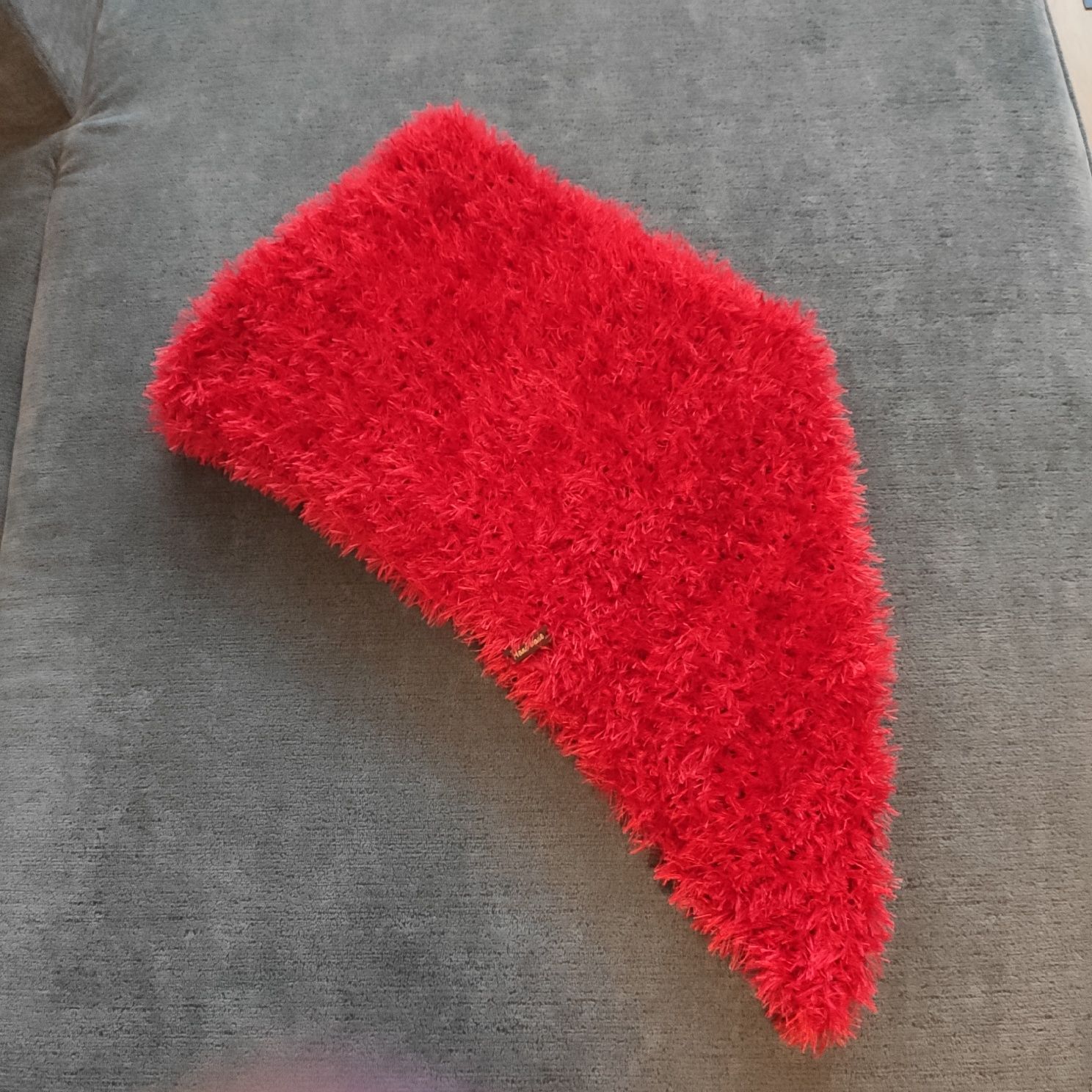Ponczo czerwone handmade