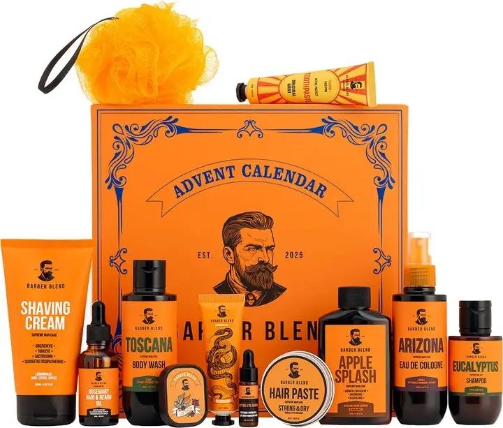 Подарунковий Набір для чоловіків,Адвент календар Barber Blend