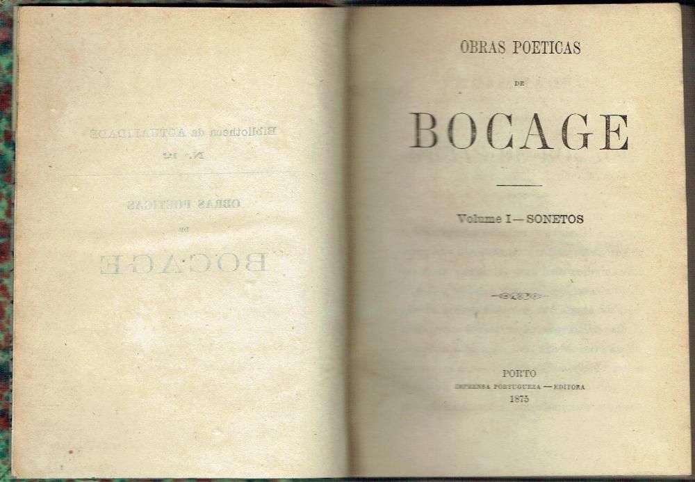 6868 - Literatura - Livros de Bocage (Diversos)