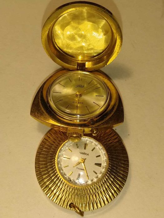 Часы механика , позолота