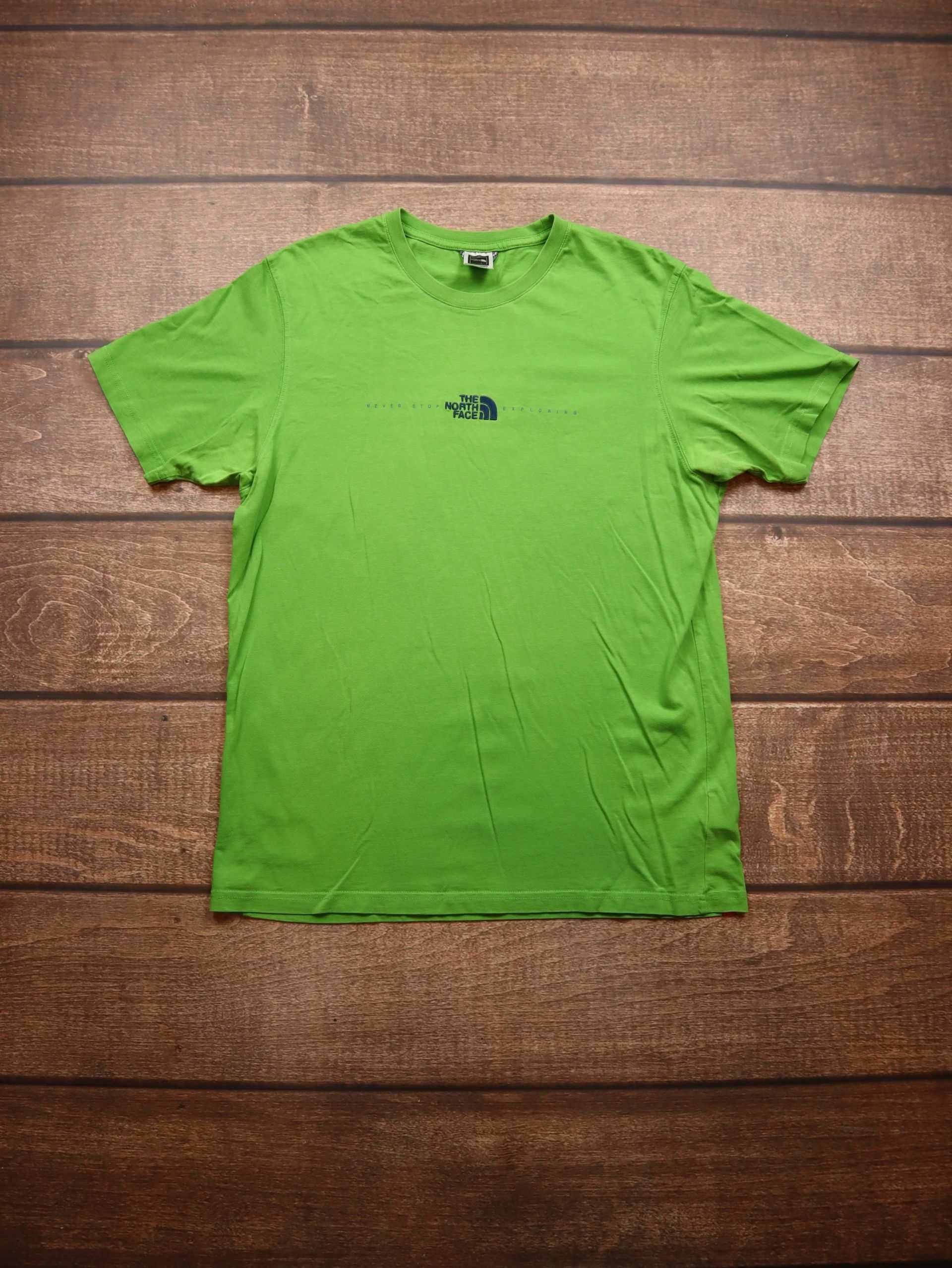 Green TNF The North Face tshirt zielona koszulka z krótkim rękawem
