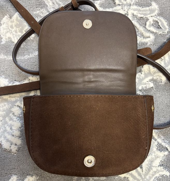 Zara сумочка з велюровоі шкіри