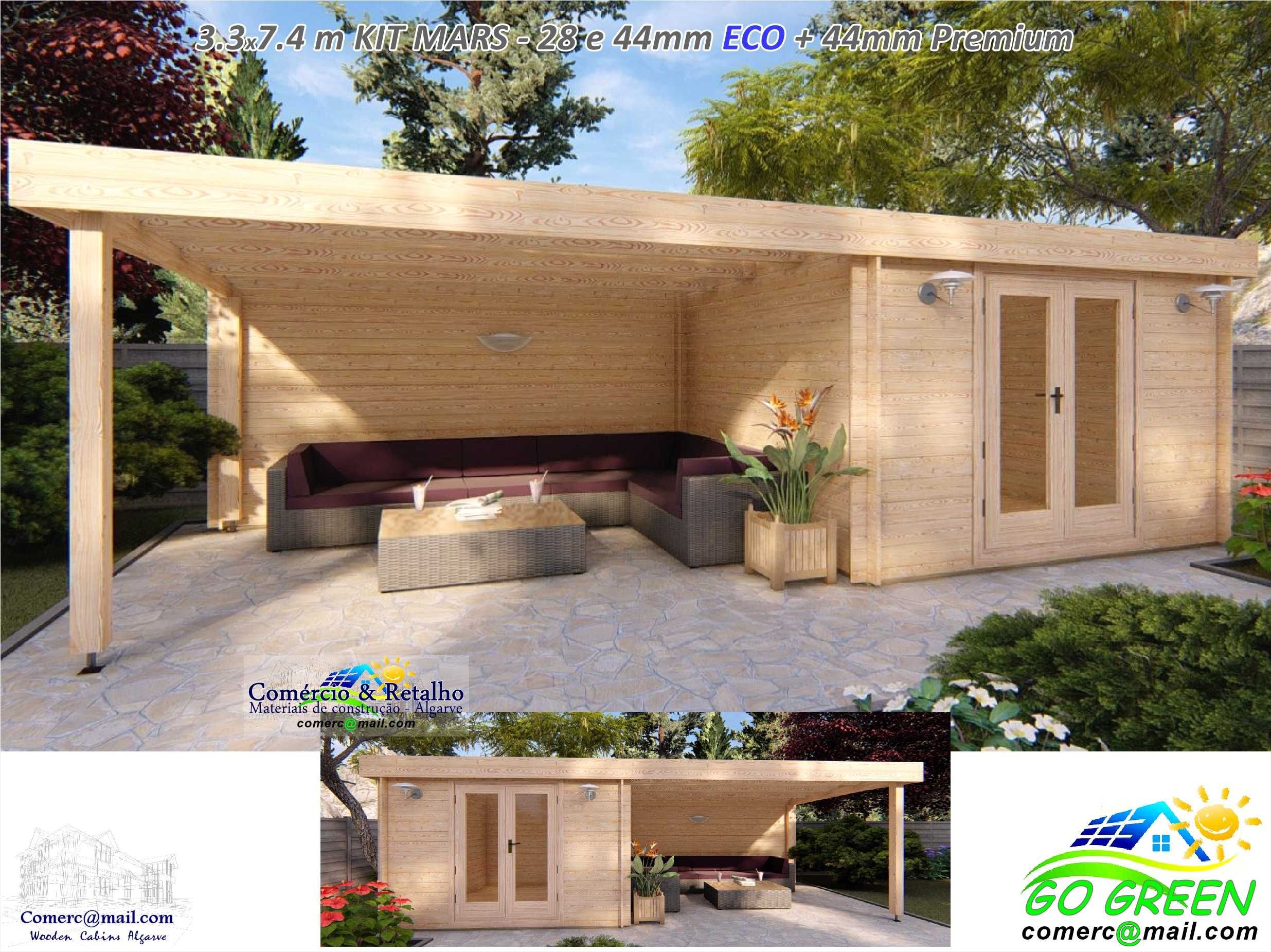 Casa Madeira MARS-Eric 25m² - 28/44mm  c. soalho 19mm - Terraço 12.4m²