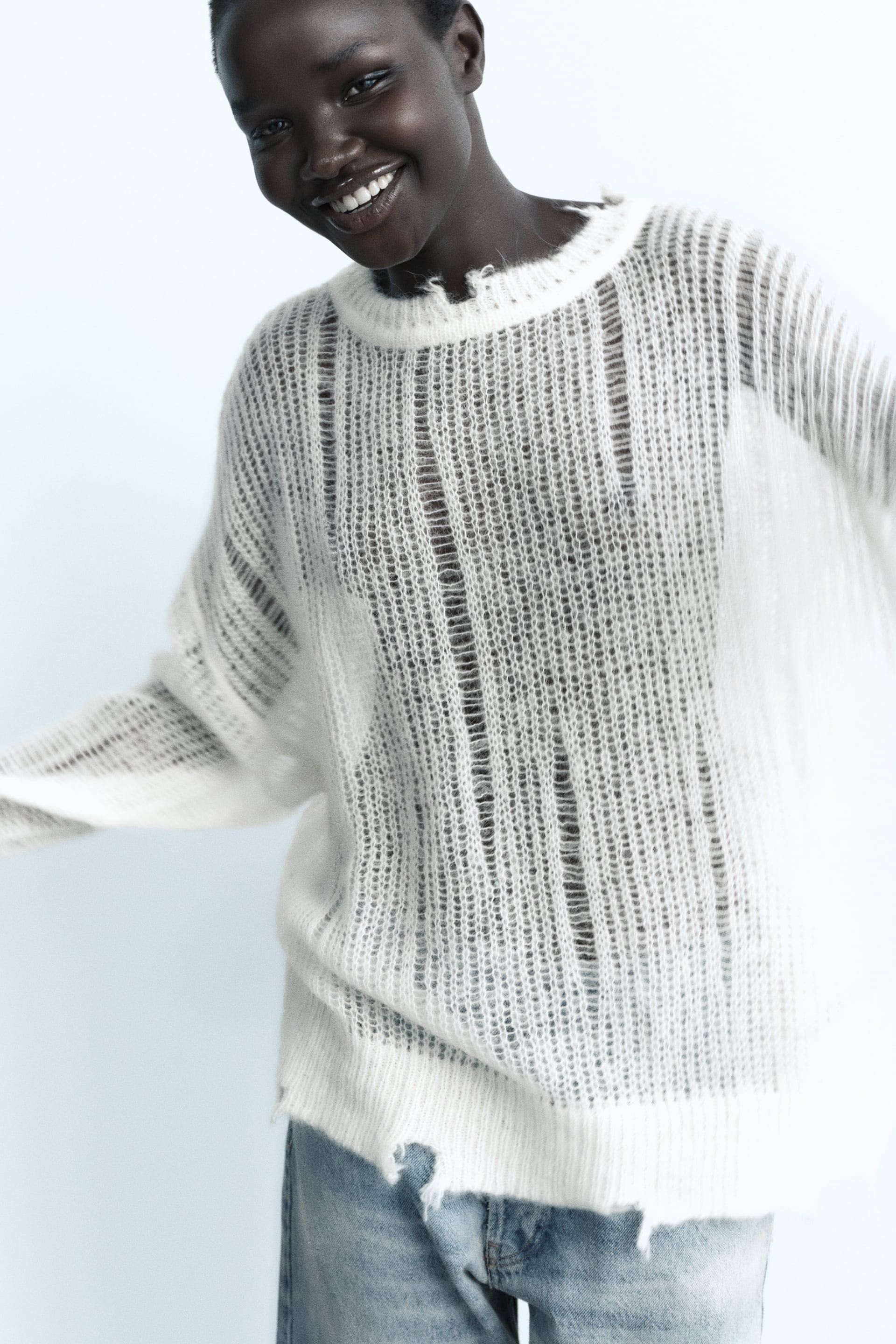 Неймовірний светр павутинка від ZARA свитер паутинка