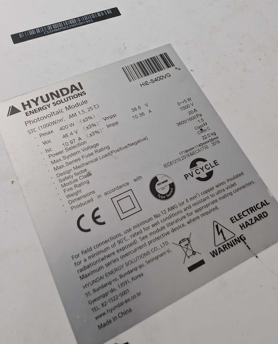 Paneis solares usados 400W