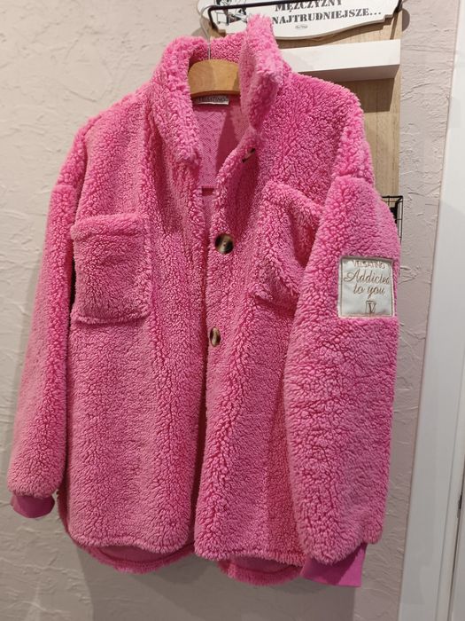 Różowy kożuszek r. S/M