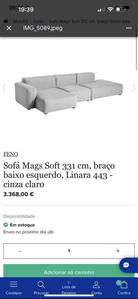 Sofá modular Marca Magg