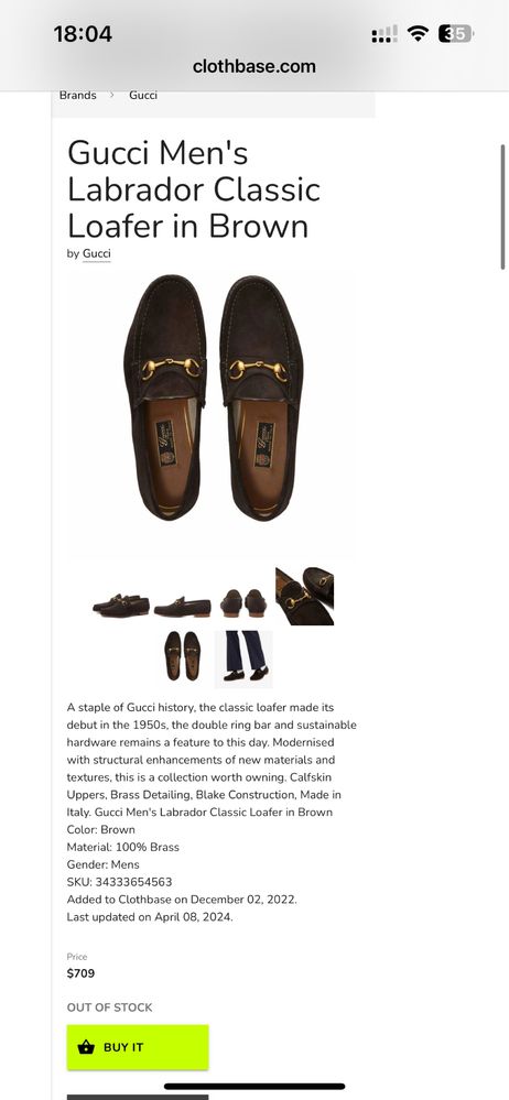 Чоловіче взуття GUCCI